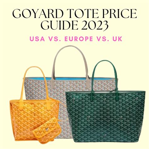 how mych is a goyard bag|Goyard tote price guide.